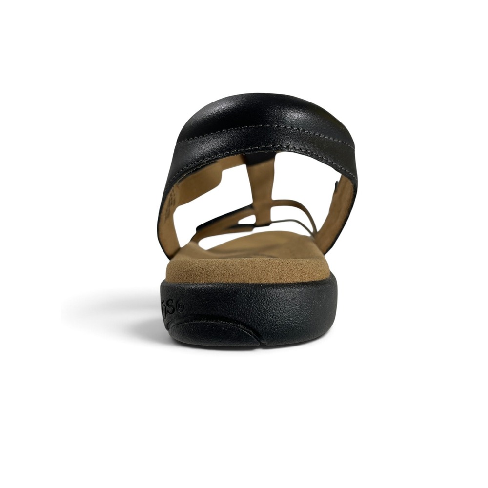 Taos Trophy 2 Black Leather Comfort Sandals Womens 9 NWOB Strappy Walking - Picture 5 of 16